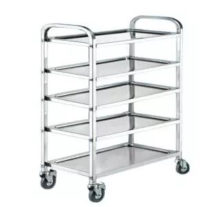 휴게소 퇴식대 업소용 식판 스테인리스5단소형카트 식당용품 반납대 트레