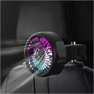 샌드프렌 자동차 팬 5V 조절 가능한 3풍속 자동 뒷좌석 헤드레스트 냉각 USB 와이어 앰비언트 라이트