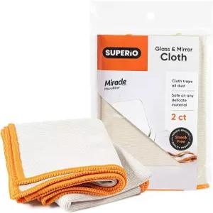 슈퍼리오 극세사 유리 거울 자동차 앞유리용 창문 청소용 천 렌즈 TV 화면 전자제품 14x16 대형 보푸라기