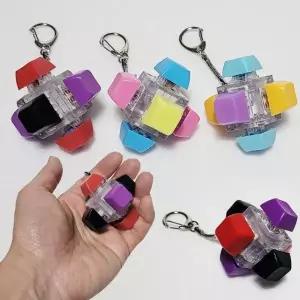 6단 키캡볼키링 딸깍이키링 키보드 손장난감 키보드 클리커 악세사리 피젯