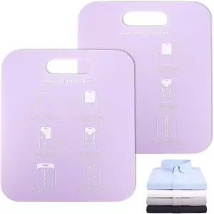 2Pc 셔츠 접이식 보드 휴대용 옷 폴더 여행용 플라스틱 세탁