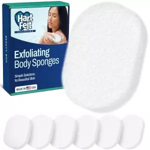 하트펠트 7팩 바디 각질 제거 뷰티 박스 워시 스크러버 샤워 여성 및 남성용 초소프트 목욕 스펀지 위한