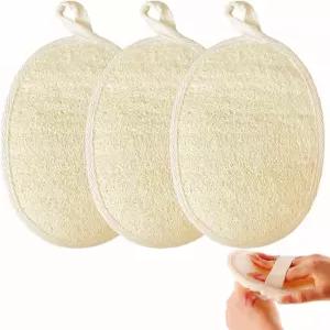 하이쿨루오 내추럴 루파 각질 제거 바디 스크러버 여성과 남성용 목욕 샤워 스펀지 생분해성 만들어져