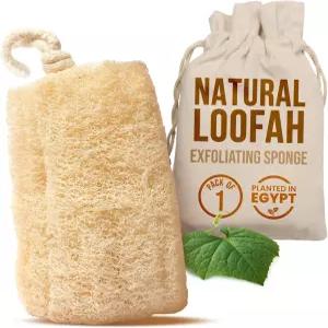 이집트 천연 루파 스펀지 공예 바디 스크러버 팩 1개 남녀용 목욕 및 샤워 각질 제거제 페이스 백 6인치 x