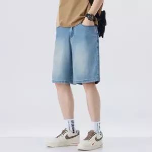 샤오원샵 바지 여름 캐주얼 남성 청 키작남 청반바지 레이첼 반바지 스트레이트 5부 꾹2