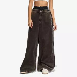 아디다스 코듀로이 오버사이즈 팬츠 - 블랙 2123806