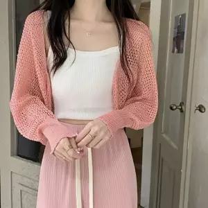 여자 가디건 메쉬 니트 시원한 볼레로 망사 여름 (HSJ-WFHL2YB)