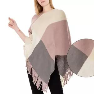여성 숄 스카프 니트 입는담요 망토 캠핑 가디건 케이프