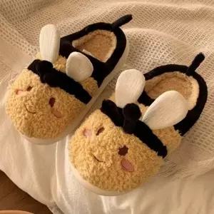 털슬리퍼 실내화 거실화 귀여운 꿀벌 캐릭터_24923487