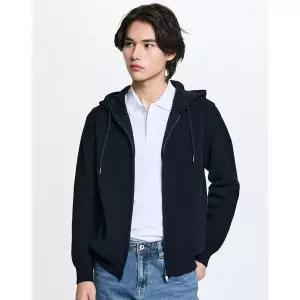 매장정품 HAZZYS 헤지스 [26SS] 네이비 짜임 울혼방 후드집업니트 (HZSW6A206N3A) 1376095