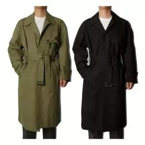 남자트렌치코트 남자 가을 자켓 베이직 트렌치코트 검정 카키 롱코트