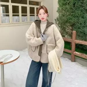 루타꽁몰 여성용 야구 후드 잠바 코트 램스울 HO1