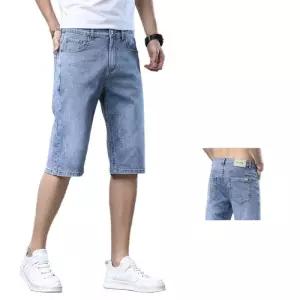 캐주얼 여름 바지 남사친 청 숏 일자 트렌드 스판 반바지 워싱 하의 얇은 청반바지 5부 MF2