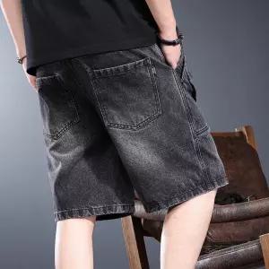 바지 남성 데님 여름 빈티지 청반바지 숏 프리미엄 반바지 워싱 트렌드 5부 MF2