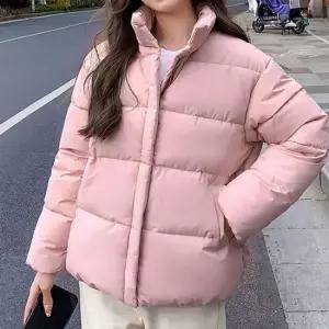 여자숏패딩 여성 기본 무지 심플 겨울 미디 숏 패딩 점퍼 아우터