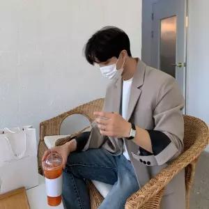 재킷 쁘띠 정장 스트리트 코트 정장자켓 봄가을 싱글 루즈핏 남성 유행3