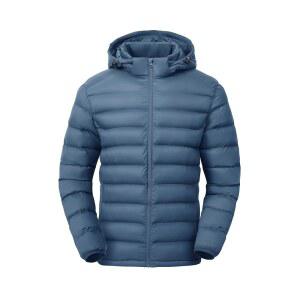 고푸네 남성용 경량 패딩 재킷 탈부착 후드 방수 겨울 다운 스노우 스키 여행용
