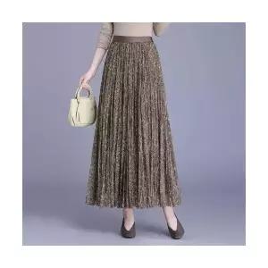 여성 데일리 가을 A라인 스커트 망사 롱 봄 양면 슬림핏 스포M3