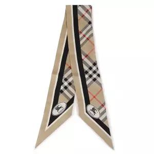 버버리 스키니 체크 실크 스카프 8114238