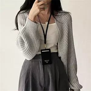 크롭 무지 니트 볼레로 여성 베이직 모던 (HSJ-WFFPPBN)