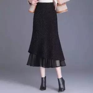 여사친 스커트 망사 가을 봄 데일리 A라인 펄 머메이드 중장겨울 슬림핏 언밸런스 힙 스포M3