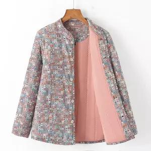 엄마 어르신 외투 누빔 핑크 생신선물 중년여성