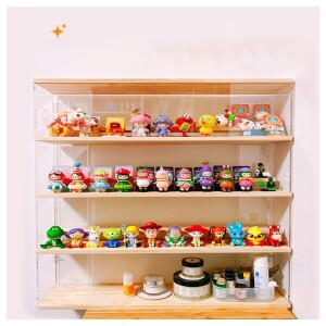 수집품용 아크릴 디스플레이 케이스 그림용 도어가 있는 Funko POP 선반, 투명 미니피규어 디스플레이 박스