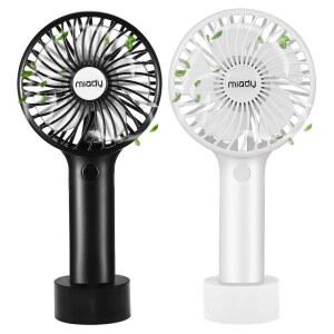미아디 2팩 업그레이드된 5000mAh 휴대용 선풍기 3단 속도 미니 USB 강풍 7-20시간 런타임 여행 사무실 야외용 개인 전기