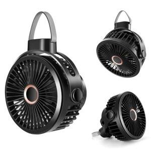 오도랜드 10000mAh 캠핑 충전식 선풍기, 걸이식 카라비너, 휴대용 배터리 작동 텐트 조용하고 강한 공기 흐름, 피크닉 여행 바비큐 낚시를 위한 야외 소형 USB 책상 선풍기