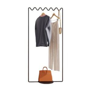 물결 옷걸이 행거 북유럽 간이옷장 미니 의류매장 의류 긴옷 엔틱 거울행거 버섯