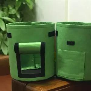 플로니엘 고구마 감자키우기 부직포 화분 2p세트(30x35cm) (그린) 텃밭 화분 베란다 화분 식물 재배