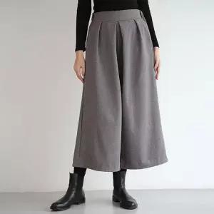 [라일리여성의류] Rly 여성 와이드 치마바지 뒷밴딩 슬랙스 통바지 2색