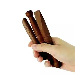 [콩심팥심]흑 핸드 지압 봉 마사지봉 안마봉 나무지압봉 괄사