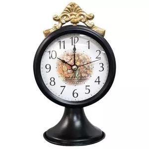 [오너클랜]GPM9095 무소음 주석 알람시계 블랙 도트 제조한국