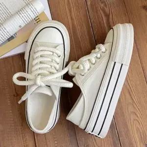 [라일리] Rly 여성 뮬 스니커즈 뮬 스니커즈 캔버스 접이식 슬