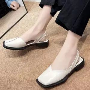 [라일리] Rly 여성 플랫 단화 플랫 슈즈 사각코 밴딩 캐주얼슈