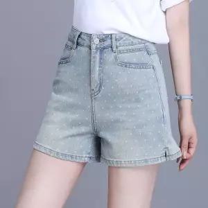 캐주얼 여름 청반바지 여자청반바지 숏와이드 슬림 청바지 시크 하이웨스트 원템2