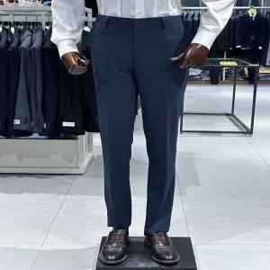 [트루젠]네이비체크 정장바지 비지니스 캐주얼 팬츠