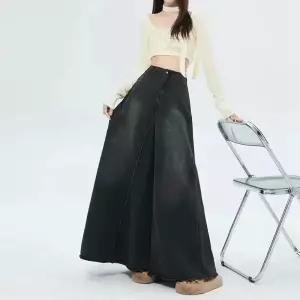 여자 청치마 빅사이즈 빈티지 데님 스커트 봄가을 슬림핏 A라인 원픽3