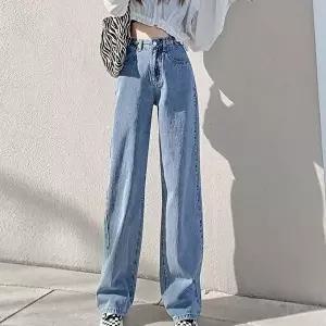 치마반바지 캐주얼 허리 조절버튼 여성 데일리 연청 데님