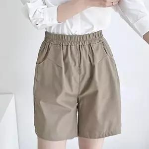 여자반바지 베이직 여성 반바지 여름 린넨 팬츠 밴딩