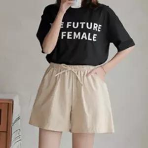 여름반바지 여성 여름 편한 린넨 반바지 A라인 밴딩 3부 숏팬츠