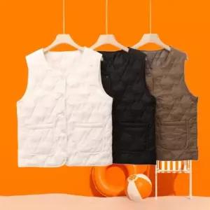 여성 이너 데일리 실내 사무실 웜업 베스트 조끼