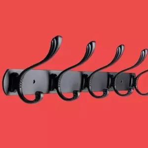 [생활] 벽선반후크 블랙수건고리 스텐고정행거 철제걸이 스텐레스