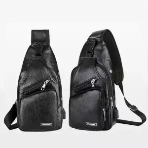 ELG 크로스백 메신저백 남자미니 래더 옆으로매는가방 남자크로스백 가죽크로스백