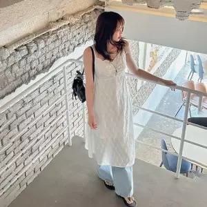 제작/빅사이즈 이블렛 아티프 펀칭 셔링 뷔스티에 롱원피스 제이스타일1214780