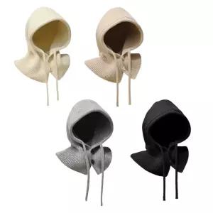 까초 단추 니트 후드넥워머 모자 넥워머 패션 아이템 넥워머 워머 목폴라