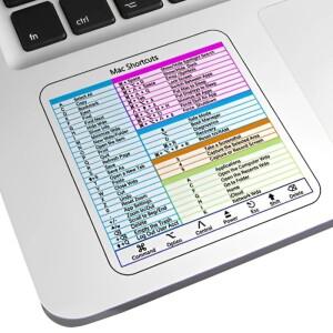 Windows PC 노트북 컴퓨터 Macbook 참조 키보드 단축키 투명 스티커 데스크탑 자체 접착