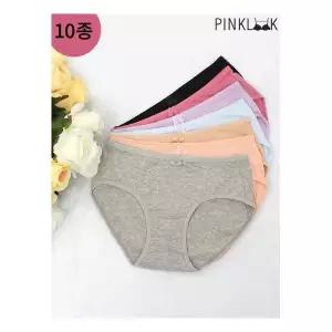 핑크룩 40수 데일리 기본면스판 요일팬티10P/택1 870695