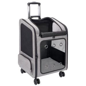 30파운드 미만의 바퀴 고양이가 초대형 반려동물 캐리어 백팩 강아지용 25파운드 다른 동물 토끼 여행